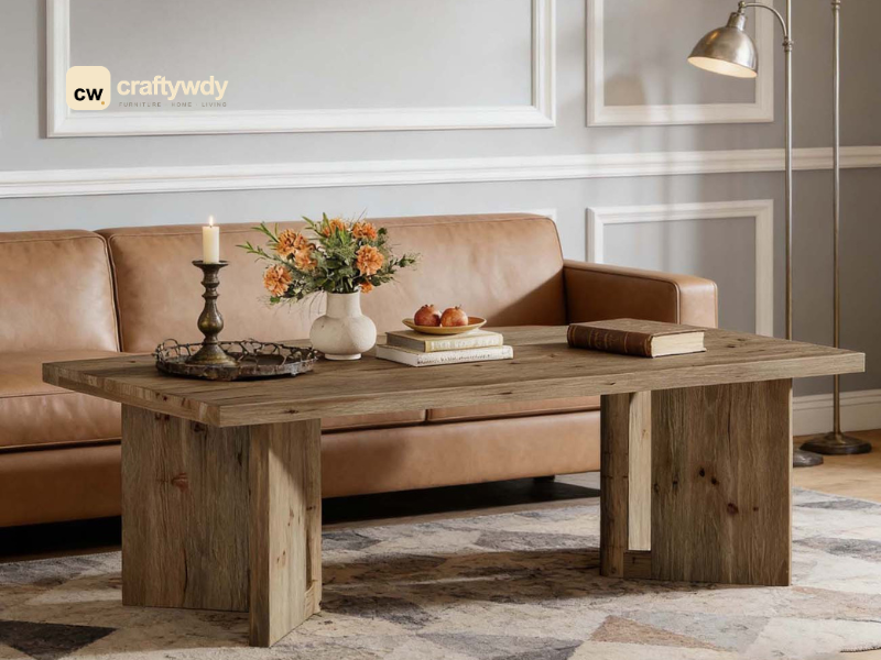 Create A Cozy Living Room Around A Wooden Coffee Table