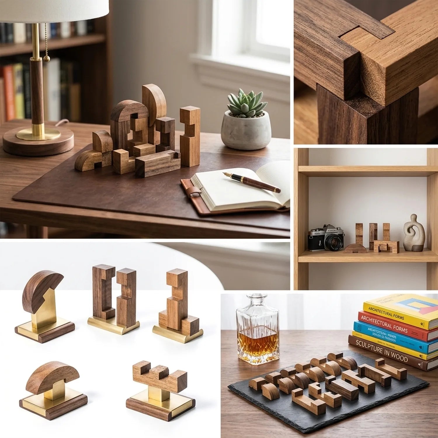 Wooden Diamond Cube 3 Puzzle Geometric Brain Teaser Home Decor - View 3