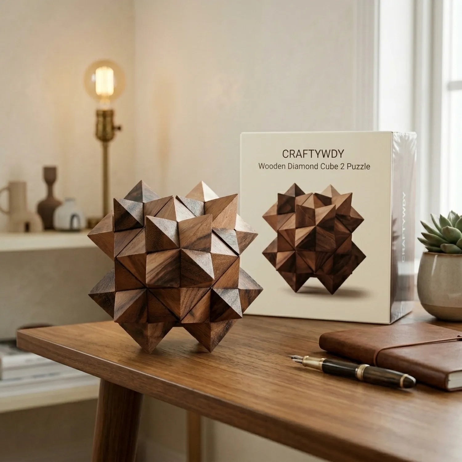 Wooden Kubricx 3 Puzzle Geometric Interlocking Design Hobby Gift - View 4
